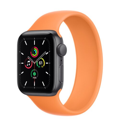 Apple Watch Series SE Space Gray Aluminum Case with Solo Loop - Marigold - 40mm