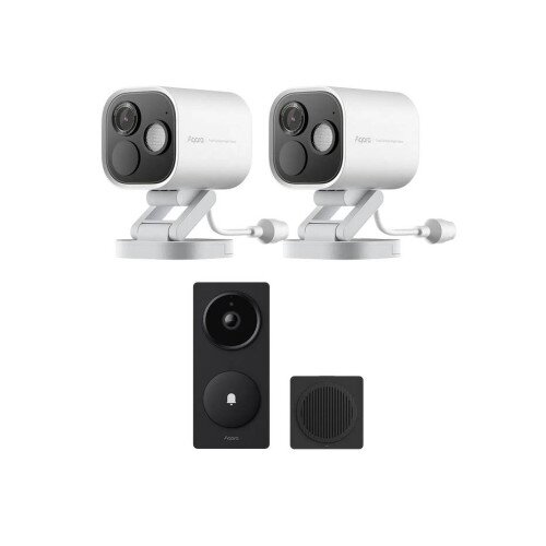 Aqara Doorbell Camera Hub G410 with 2 Camera Hub G5 Pro - PoE - White
