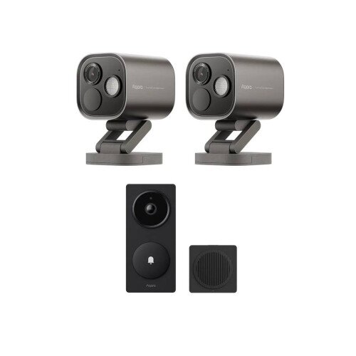 Aqara Doorbell Camera Hub G410 with 2 Camera Hub G5 Pro - Wi-Fi - Gray