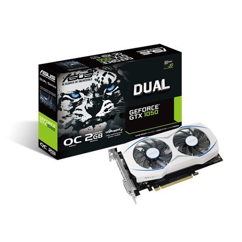 ASUS GeForce GTX 1050 2GB Dual-fan Edition DVI-D HDMI DP 1.4 Gaming Graphics Card