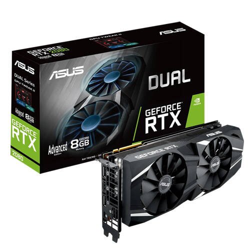 ASUS Dual GeForce RTX 2080 Advanced Edition 8GB GDDR6 with High-Performance Cooling for 4K and VR Gaming Graphics Card