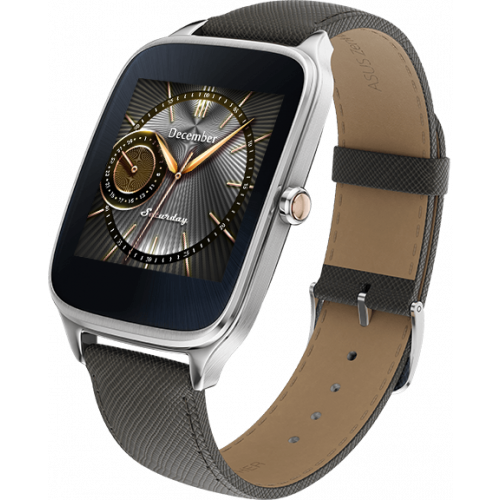 ASUS ZenWatch 2 (WI501Q) - Silver - Leather