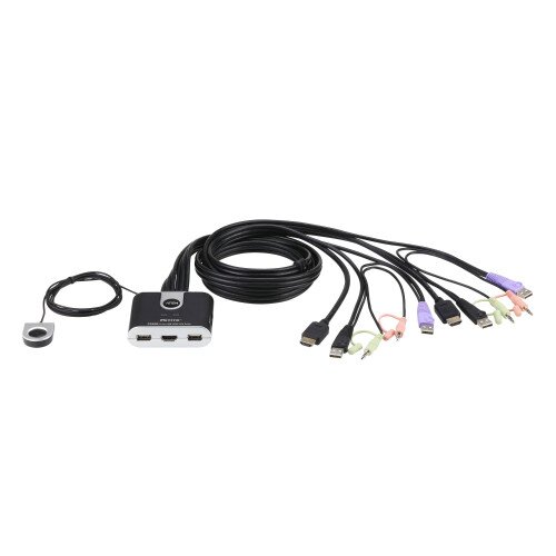 ATEN CS692 2-Port USB HDMI/Audio Cable KVM Switch with Remote Port Selector