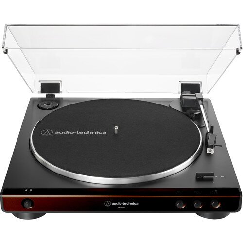 Audio-Technica AT-LP60X Fully Automatic Belt-Drive Turntable - Brown/Black