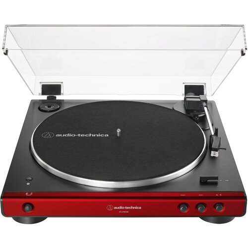 Audio-Technica AT-LP60XBT Fully Automatic Wireless Belt-Drive Turntable - Red/Black