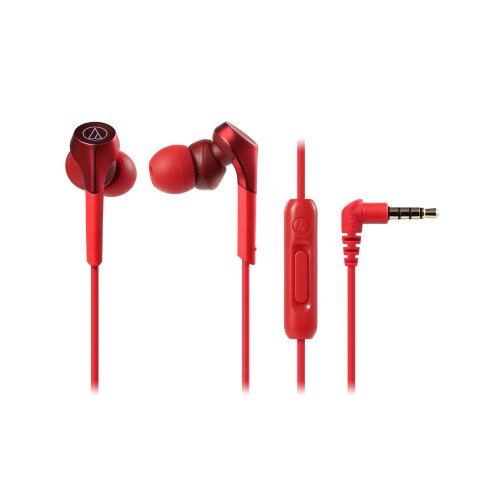 Audio-Technica ATH-CKS550XiS Solid Bass In-Ear Headphones - Red