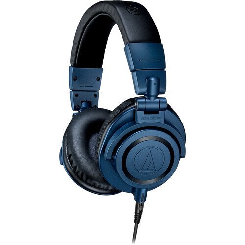 Audio-Technica ATH-M50x Professional Monitor Over-Ear Wired Headphones - Deep Sea Blue