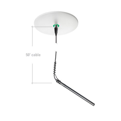 Audio-Technica ATND933aML MicroLine Condenser Hanging Microphone with Dante Network Output Power Module