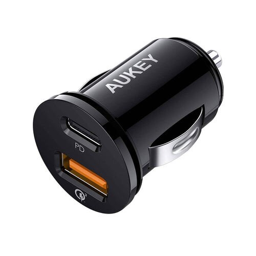 AUKEY Dual (USB-C/USB-A) Car Charger - 21W