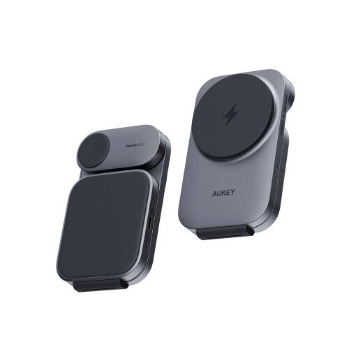 AUKEY LC-MC312 MagFusion Z Qi2 3-in-1 Foldable Magnetic Fast Wireless Charging Station