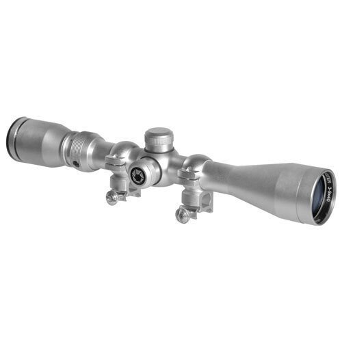 Barska 3-9x 40mm Huntmaster 30/30 Silver Rifle Scope w/ Rings