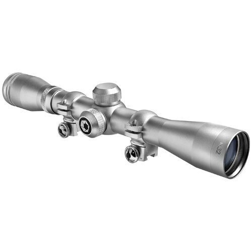 Barska 4x32mm Plinker-22 Rifle Scope with Rings - Silver Finish