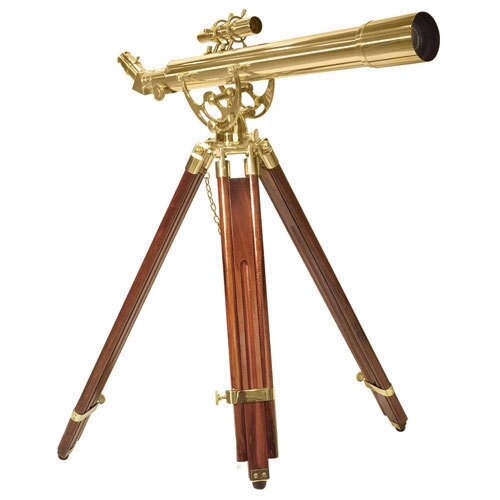 Barska 70060 28 Power Anchormaster Classic Brass Telescope w/ Mahogany Tripod