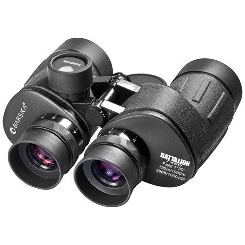 Barska 7x50mm WP Battalion Range Finding Reticle Compass Binoculars