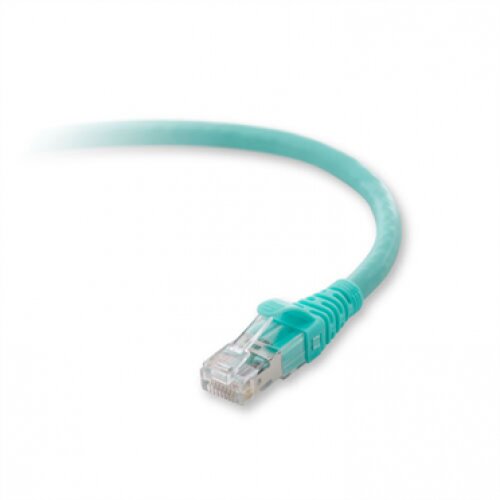 Belkin 10G CAT6a Snagless Patch Cord - Aqua - 10.0 - Feet