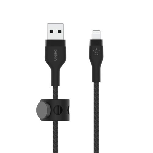 Belkin BOOST CHARGE PRO Flex USB-A Cable with Lightning Connector - Black - 2 Meter