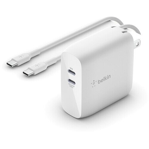 Belkin BoostCharge Dual USB-C GaN Wall Charger 68W + USB-C Cable