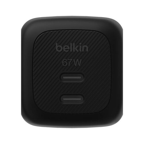 Belkin BoostCharge Pro Dual USB-C GaN Wall Charger 67W - Black