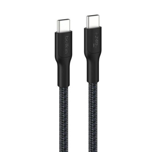 Belkin BoostCharge Pro USB-C to USB-C Braided Cable 240W - 3.3FT - Black
