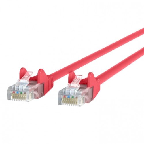 Belkin CAT5e Ethernet Patch Cable Snagless, RJ45, M/M - Red - 2.0 - Feet