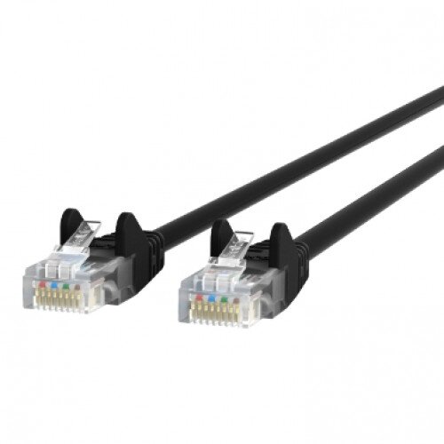Belkin CAT5e Ethernet Patch Cable Snagless, RJ45, M/M - Black - 1.0 - Feet