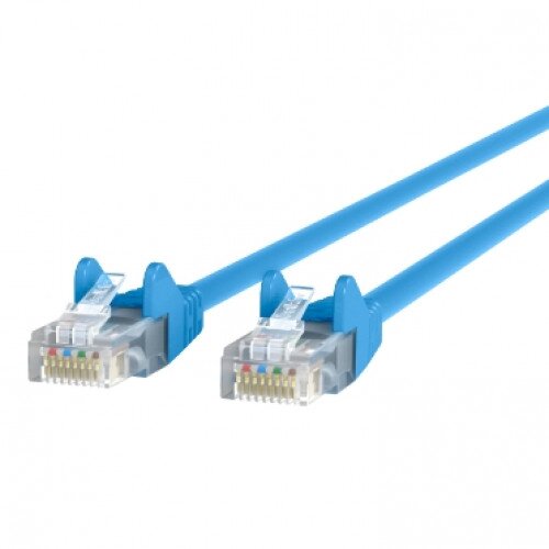 Belkin CAT5e Ethernet Patch Cable Snagless, RJ45, M/M - Blue - 1.0 - Feet