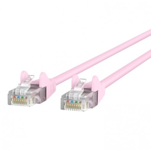 Belkin CAT5e Ethernet Patch Cable Snagless, RJ45, M/M - Pink - 14.0 - Feet