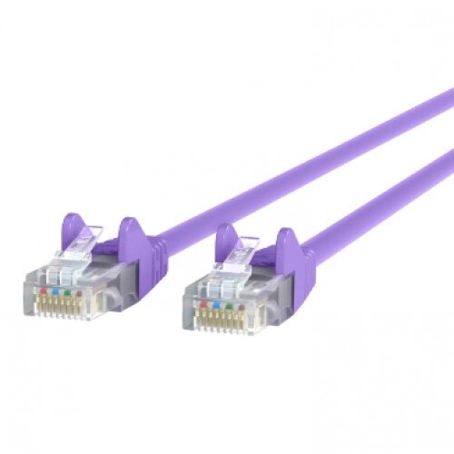 Belkin CAT5e Ethernet Patch Cable Snagless, RJ45, M/M - Purple - 25.0 - Feet
