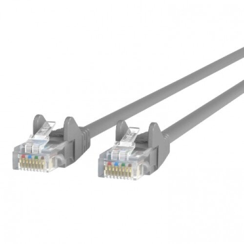 Belkin CAT5e Ethernet Patch Cable Snagless, RJ45, M/M - Gray - 1.0 - Feet