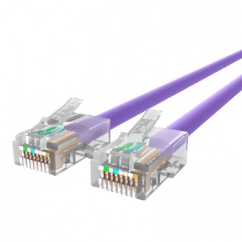 Belkin CAT6 Ethernet Patch Cable, RJ45, M/M - Purple - 5.0 - Feet