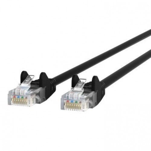 Belkin CAT6 Ethernet Patch Cable Snagless, RJ45, M/M - Black - 3ft