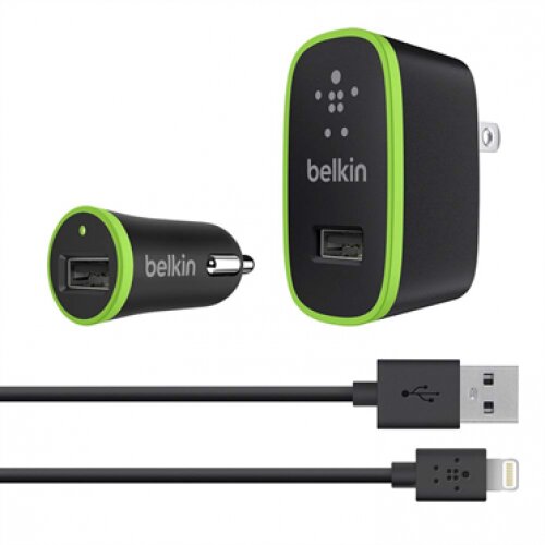 Belkin Charger Kit with Lightning to USB Cable (10 Watt/2.1 Amp Each)