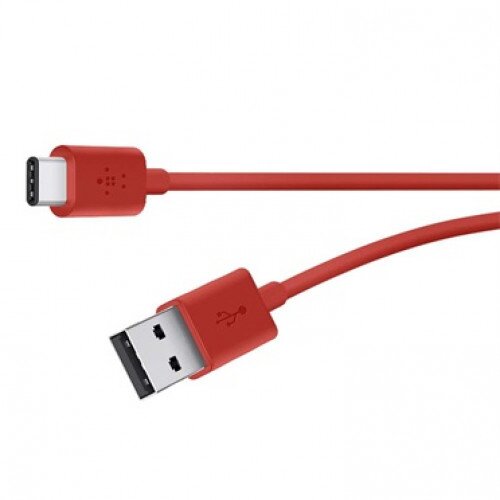 Belkin MIXIT 2.0 USB-A to USB-C Charge Cable (USB Type-C) - Red - 6.0 - Feet