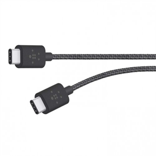 Belkin MIXIT Metallic USB-C to USB-C Charge Cable (Also Known as USB Type C) - Black - 6.0 - Feet