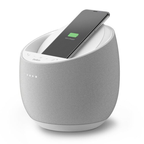 Belkin SoundForm Elite Hi-Fi Smart Speaker + Wireless Charger with Google Assistant - White