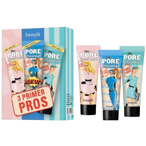 Benefit Cosmetics 3 Primer Pros Matte, Natural, and Radiant Value Set