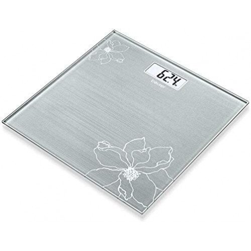Beurer GS 10 Glass Bathroom Scale - Silver