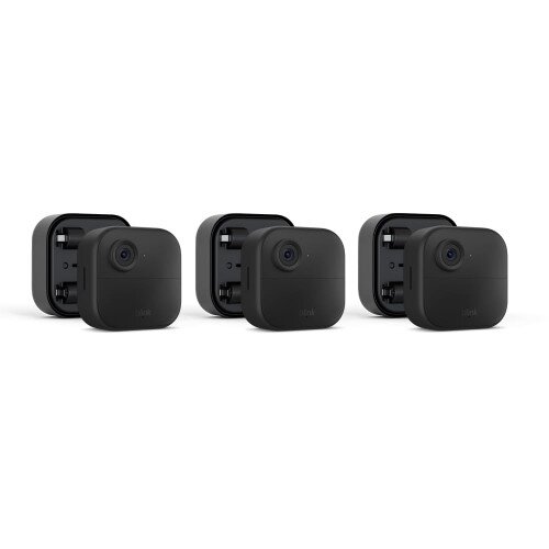 Blink Outdoor 4 (4th Gen) Wire-Free Smart Security Camera with Battery Extension Pack - 3-Pack