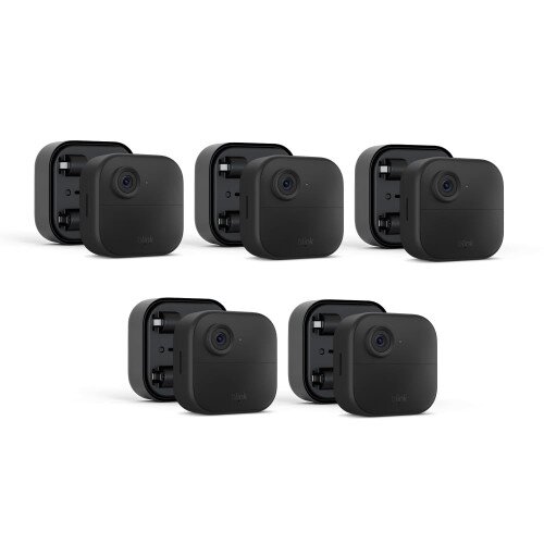 Blink Outdoor 4 (4th Gen) Wire-Free Smart Security Camera with Battery Extension Pack - 5-Pack