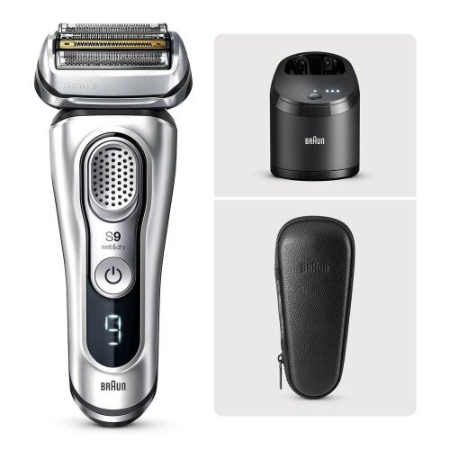 Braun Series 9 9390cc Wet & Dry Electric Shaver - Sliver