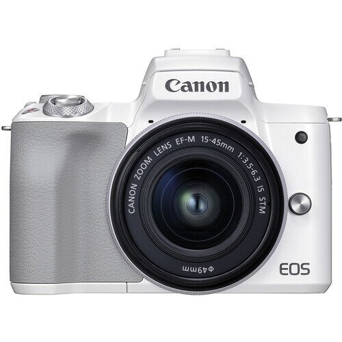Canon EOS M50 Mark II Mirrorless Camera with EF-M 15-45mm IS STM Lens kit - White