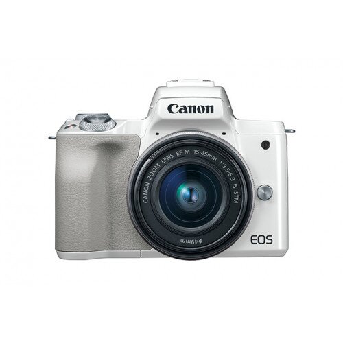 Canon EOS M50 Mirrorless Camera with EF-M 15-45mm IS STM Kit - White