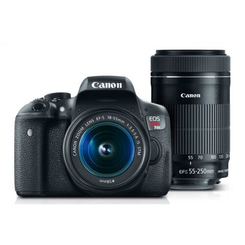 Canon EOS Rebel T6i EF-S 18-55mm IS STM Lens Kit with EF-S 55-250mm IS STM Lens
