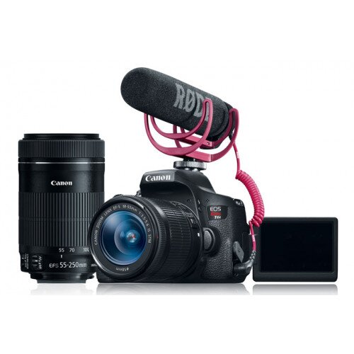 Canon EOS Rebel T6i Video Creator Kit, EF-S 18-55mm IS STM & EF-S 55-250mm IS STM