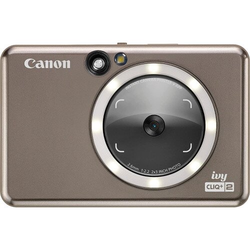 Canon IVY CLIQ+2 Instant Camera Portable Photo Printer - Metallic Mocha