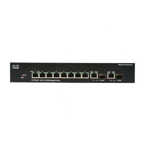 Cisco SF302-08 8-Port 10/100 Managed Switch with Gigabit Uplinks
