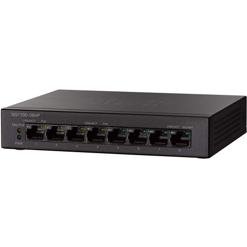 Cisco SG110D-08HP 8-Port Gigabit Half PoE Unmanaged Switch