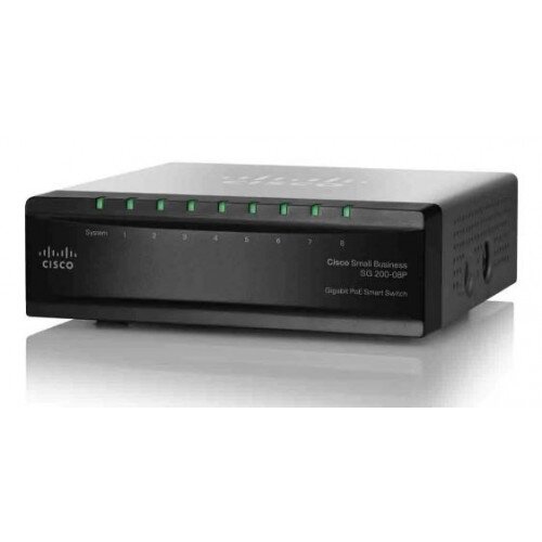 Cisco SG200-08P 8-Port Gigabit POE Smart Switch