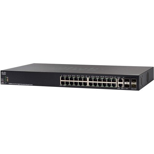 Cisco SG350X-24MP 24-Port Gigabit PoE Stackable Managed Switch
