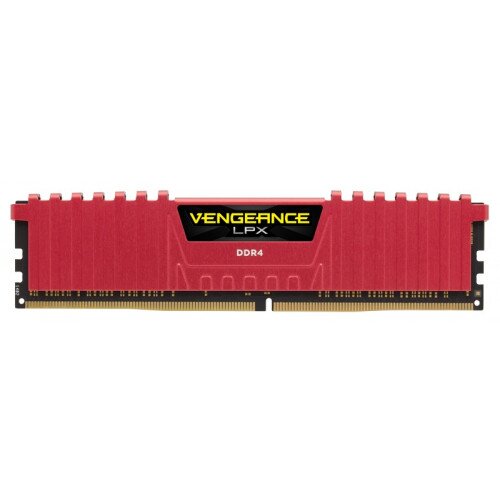 Corsair Vengeance LPX 16GB (4x4GB) DDR4 DRAM 3000MHz C15 Memory Kit - Red
